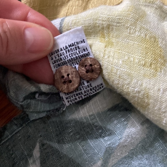 Tommy Bahama Men's Relax Vertical Stripe Floral Print Linen Loop Neck Size XL - Picture 3 of 5